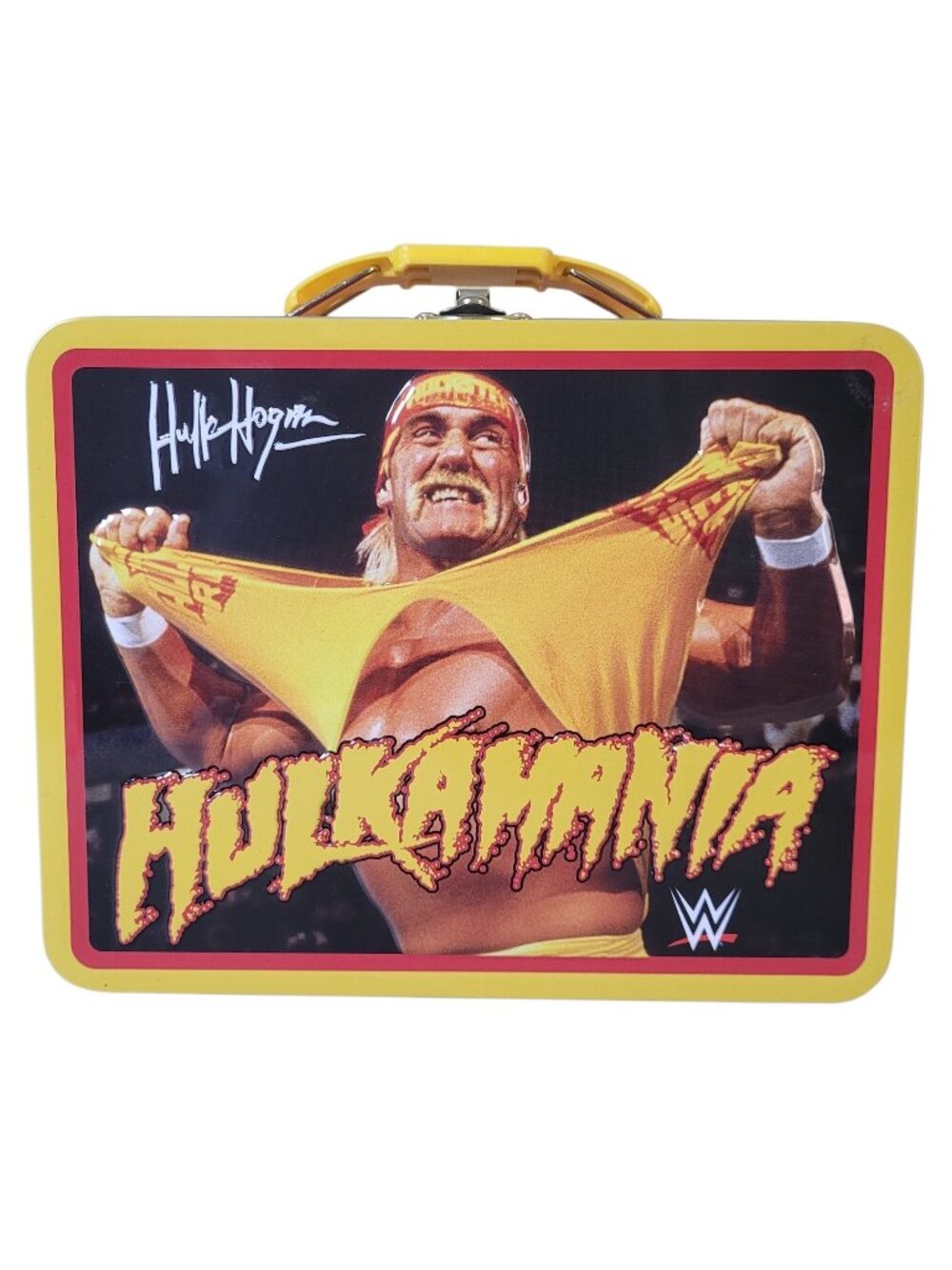 WWE Hulk Hogan Hulkamania Retro Metal Tin Lunch Box